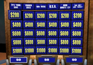 Jeopardy! screen shot game playing